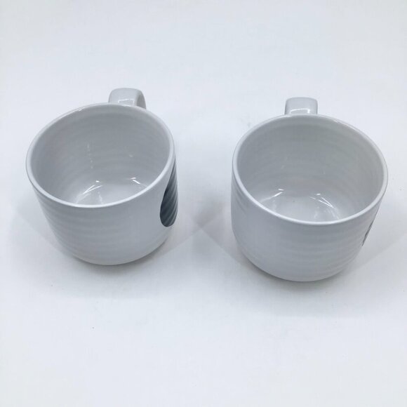 Crate &Barrel Black Dot Cappucino Coffee Mugs Camilla Engdahl Swedish Minimalist - Picture 7 of 9